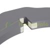 Space divider 70 cm high safety grid 4-panel protective fence to protect dogs or children gray protective fence
