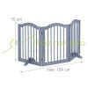 Space divider 70 cm high safety grid 3-panel protective fence to protect dogs or children gray protective fence