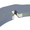 Space divider 70 cm high safety grid 3-panel protective fence to protect dogs or children gray protective fence