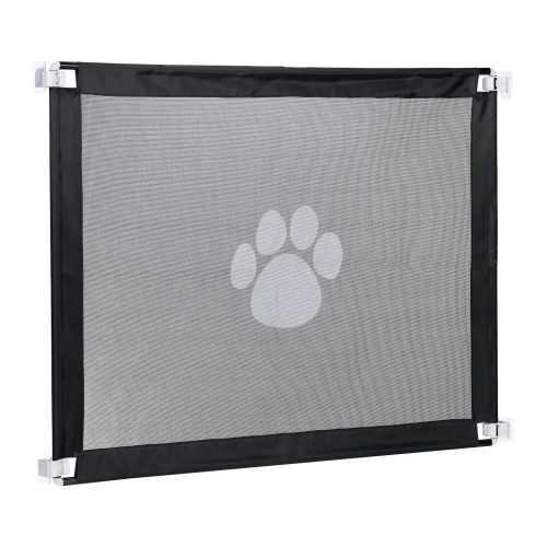 Safety grid panel 80 cm high protective fence to protect dogs Stair guard with paw motif