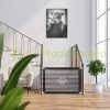 Safety grid panel 80 cm high protective fence to protect dogs Stair guard with paw motif