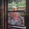 Safety grid panel 80 cm high protective fence to protect dogs Stair guard with paw motif