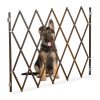 Safety grid extendable bamboo panel 87.5-100 cm high protective fence to protect dogs stair guard