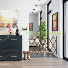   Biztonsági rács kihúzható bambusz panel 87,5-100 cm magas védőkerítés kutyák védelmére lépcsővédő