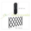 Safety grid extendable bamboo panel 87-97 cm high black protective fence to protect dogs stair guard