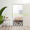 Safety grid extendable bamboo panel 87-97 cm high black protective fence to protect dogs stair guard