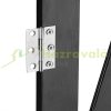 Safety grid extendable bamboo panel 87-97 cm high black protective fence to protect dogs stair guard