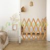 Safety grid extendable bamboo panel 87-97 cm high protective fence to protect dogs stair guard