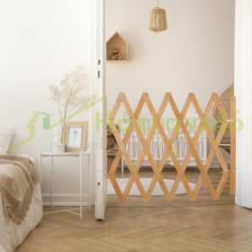   Biztonsági rács kihúzható bambusz panel 87-97 cm magas védőkerítés kutyák védelmére lépcsővédő