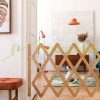 Safety grid extendable bamboo panel 87-97 cm high protective fence to protect dogs stair guard