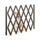 Safety grid extendable bamboo panel 87-99 cm high brown protective fence to protect dogs stair guard