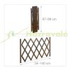 Safety grid extendable bamboo panel 87-99 cm high brown protective fence to protect dogs stair guard