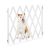 Biztonsági rács kihúzható bambusz panel 87-99 cm magas fehér védőkerítés kutyák védelmére lépcsővédő
