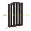 Space divider 92 cm high safety grid 3-panel protective fence to protect dogs or children brown