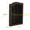 Space divider 92 cm high safety grid 4-panel protective fence to protect dogs or children brown