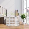 Space divider 92 cm high safety grid 3-panel protective fence for the protection of dogs or children, white