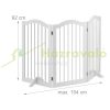 Space divider 92 cm high safety grid 3-panel protective fence for the protection of dogs or children, white