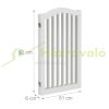 Space divider 92 cm high safety grid 3-panel protective fence for the protection of dogs or children, white