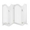 Space divider 92 cm high safety grid 4-panel protective fence to protect dogs or children, white