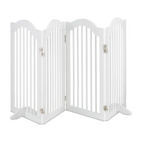   Térelválasztó 92 cm magas biztonsági rács 4 paneles védőkerítés kutyák vagy gyermekek védelmére fehér