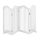 Space divider 92 cm high safety grid 4-panel protective fence to protect dogs or children, white