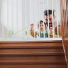 Space divider 92 cm high safety grid 4-panel protective fence to protect dogs or children, white