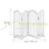 Space divider 92 cm high safety grid 4-panel protective fence to protect dogs or children, white
