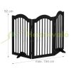 Space divider 92 cm high safety grid 3-panel protective fence to protect dogs or children black