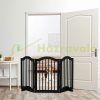 Space divider 92 cm high safety grid 3-panel protective fence to protect dogs or children black