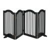 Space divider 92 cm high safety grid 4-panel protective fence to protect dogs or children black