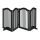 Space divider 92 cm high safety grid 4-panel protective fence to protect dogs or children black