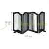 Space divider 92 cm high safety grid 4-panel protective fence to protect dogs or children black