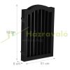Space divider 92 cm high safety grid 4-panel protective fence to protect dogs or children black