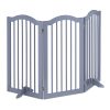 Space divider 92 cm high safety grid 3-panel protective fence for the protection of dogs or children, gray