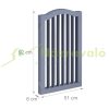 Space divider 92 cm high safety grid 3-panel protective fence for the protection of dogs or children, gray
