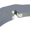 Space divider 92 cm high safety grid 3-panel protective fence for the protection of dogs or children, gray