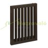Security grid with partition door 3-panel protective fence for protecting dogs or children, brown