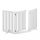 Safety grid with partition door 3-panel protective fence to protect dogs or children, white