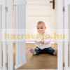 Safety grid with partition door 3-panel protective fence to protect dogs or children, white