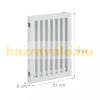 Safety grid with partition door 3-panel protective fence to protect dogs or children, white