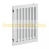 Safety grid with partition door 3-panel protective fence to protect dogs or children, white