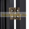 With partition door, 92 cm high safety grid, 3-panel protective fence for protecting dogs or children, black