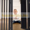 With partition door 92 cm high safety grid 4 panel protective fence for protecting dogs or children black