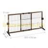 Space divider brown variable width 71 cm high safety grid extendable pen for the protection of dogs or children 