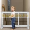 Space-separating white variable-width safety grid for the protection of retractable pen dogs or children 