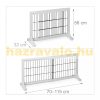 Space-separating white variable-width safety grid for the protection of retractable pen dogs or children 