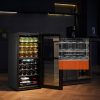 Borhűtő szabadon álló hűtőszekrény dupla zónás, 32 palackos, digitális vezérlésű borhűtőszekrény LED világítással