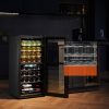 Dupla zónás borhűtő 80 palackhoz prémium borhűtőszekrény LED világítással