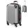 ABS keményfalú kézipoggyász bőrönd 360°-os kerekekkel, ezüst színben