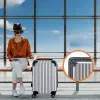 ABS keményfalú kézipoggyász bőrönd 360°-os kerekekkel, ezüst színben
